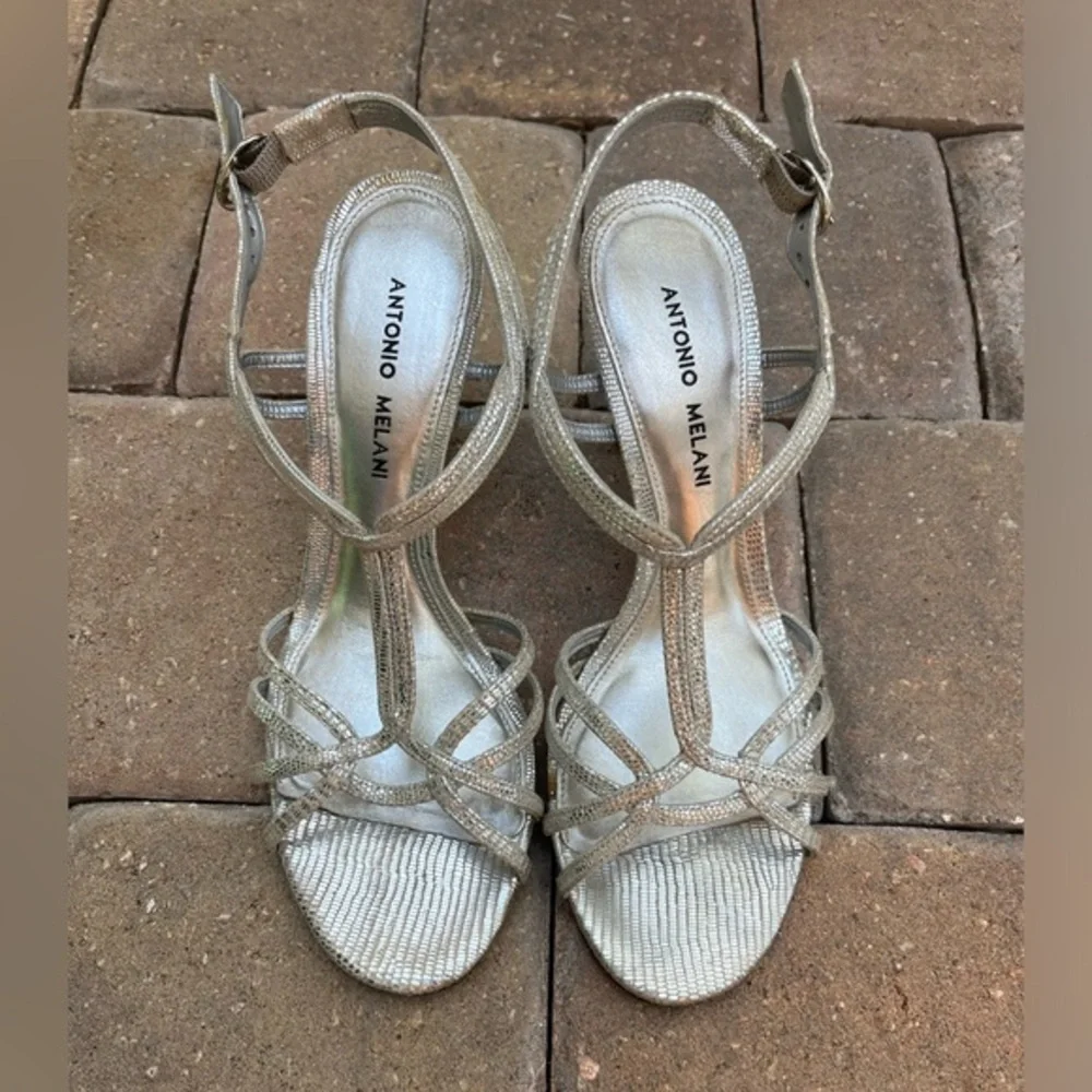 Antonio Melani Silver Dazzle Heels